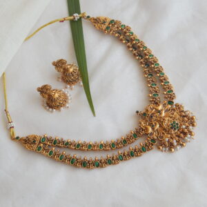 Tanvika Emerald Lakshmi Necklace