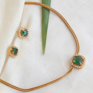 Precious Green Stone Choker