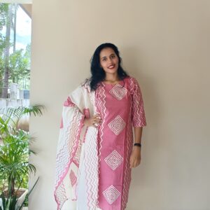 Pink Grace Chanderi Silk Suit Set