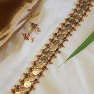 Ruby Coin Choker Set