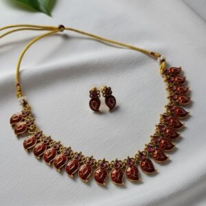 Kemp-Inspired Mango Traditional Necklace Set