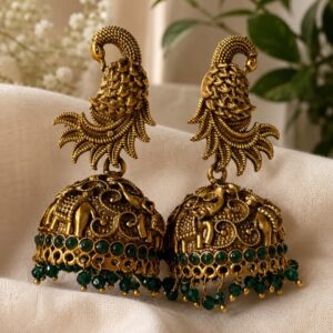 Premium Peacock Jhumkas