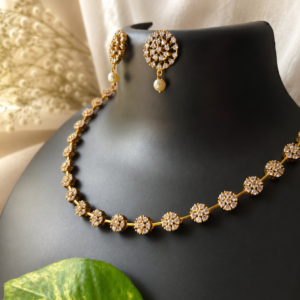 Alia Inspired Floral Necklace Set